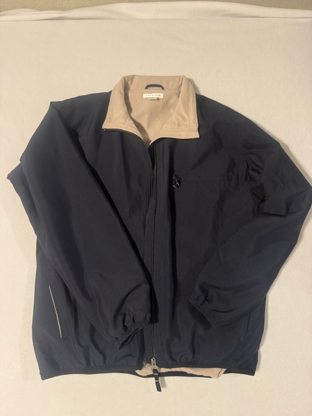 Cutter & Buck Navy Jacket with Beige Trim